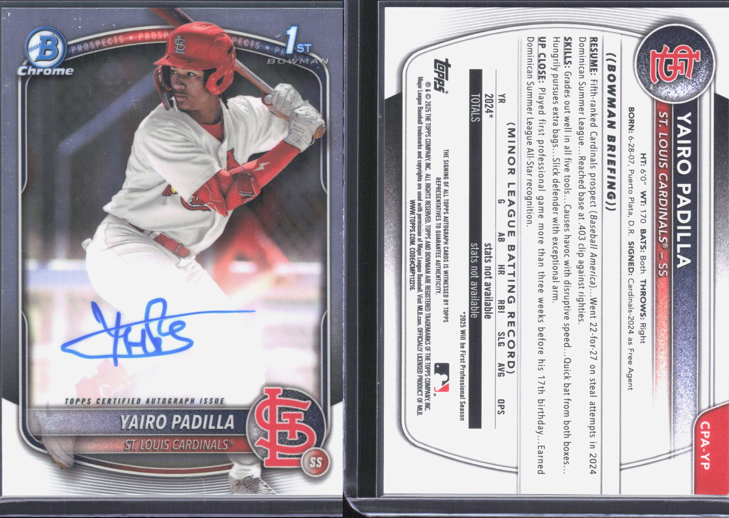 Yairo Padilla card