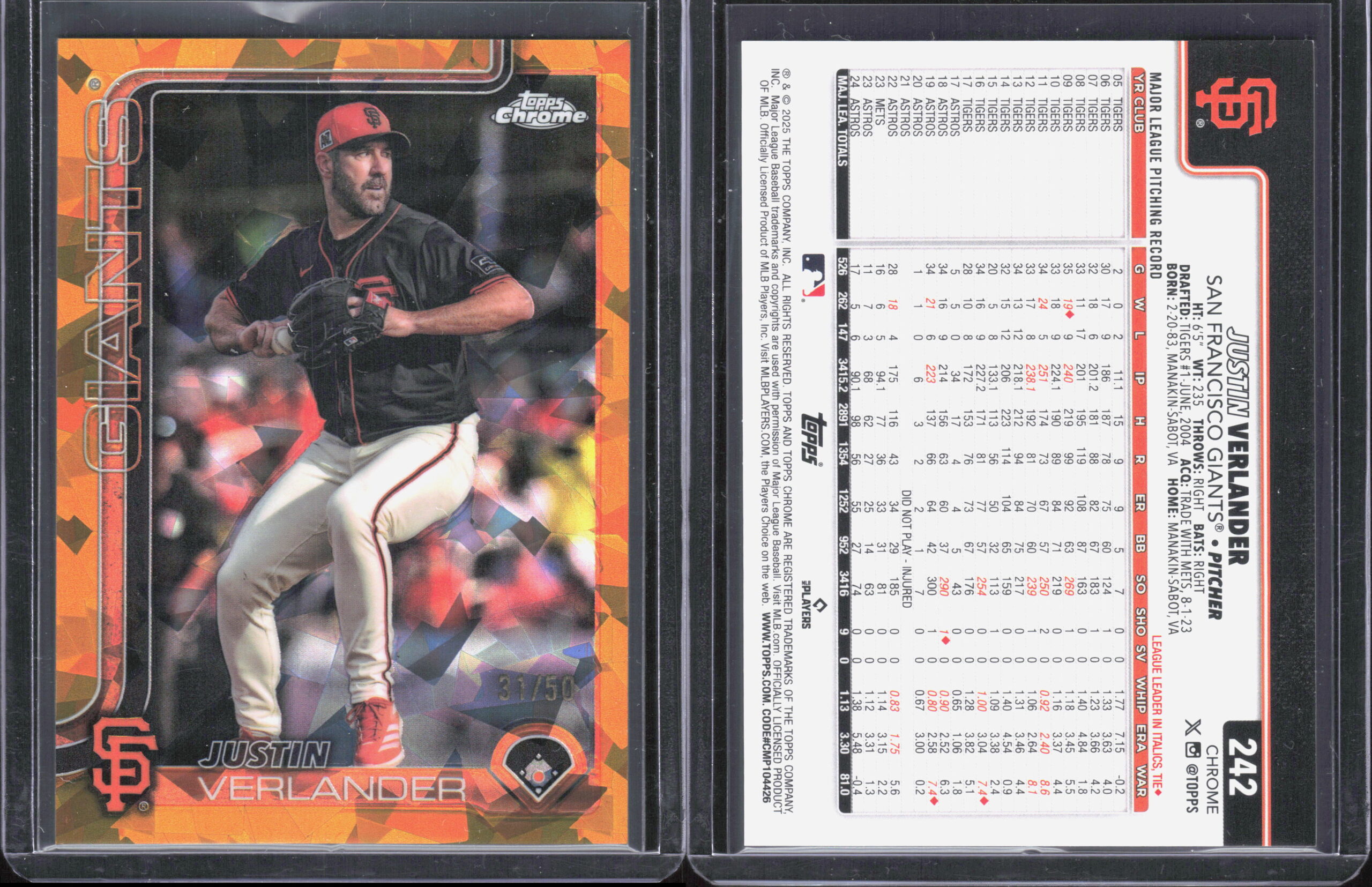 Justin Verlander card