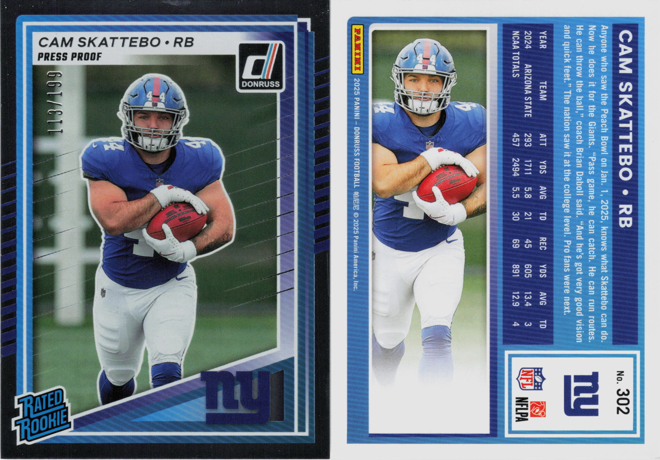 Cam Skattebo card