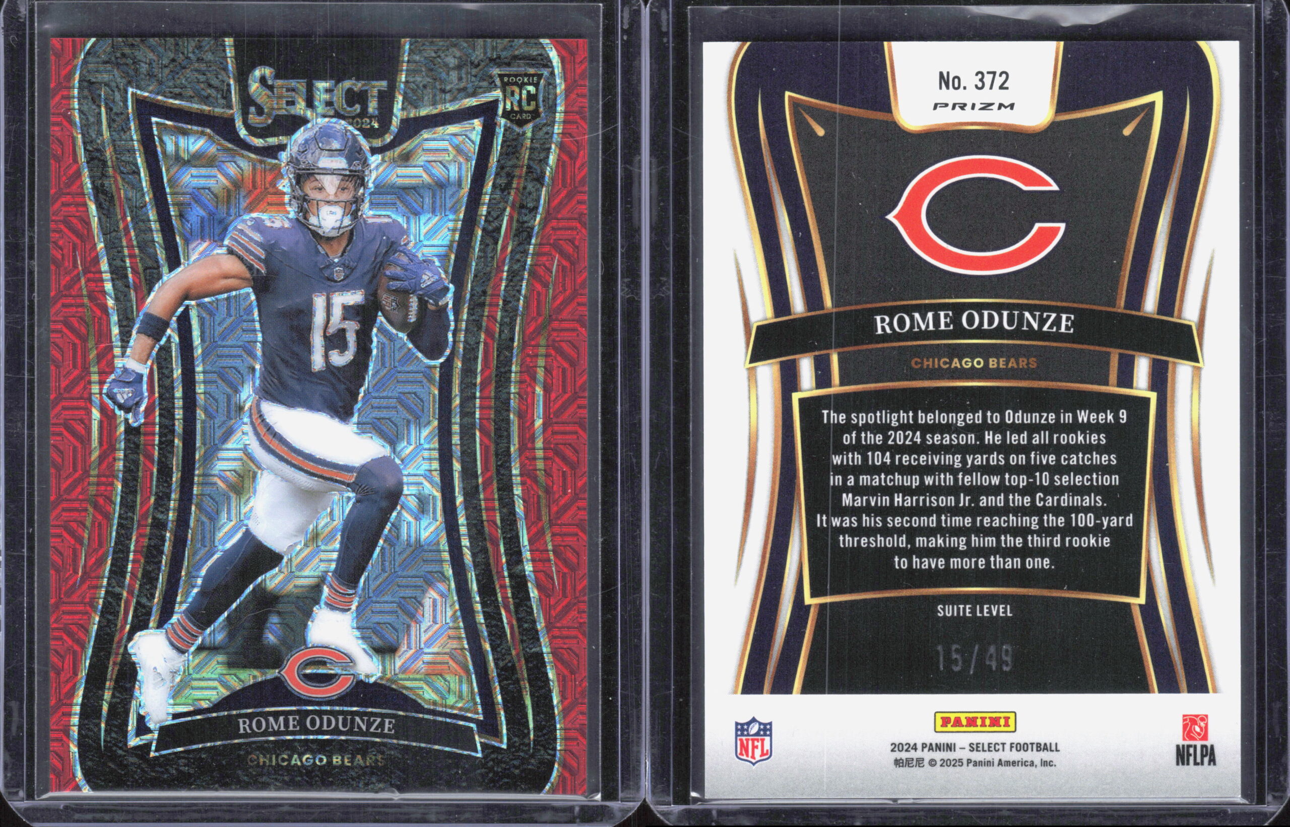 Rome Odunze 2024 Panini Select