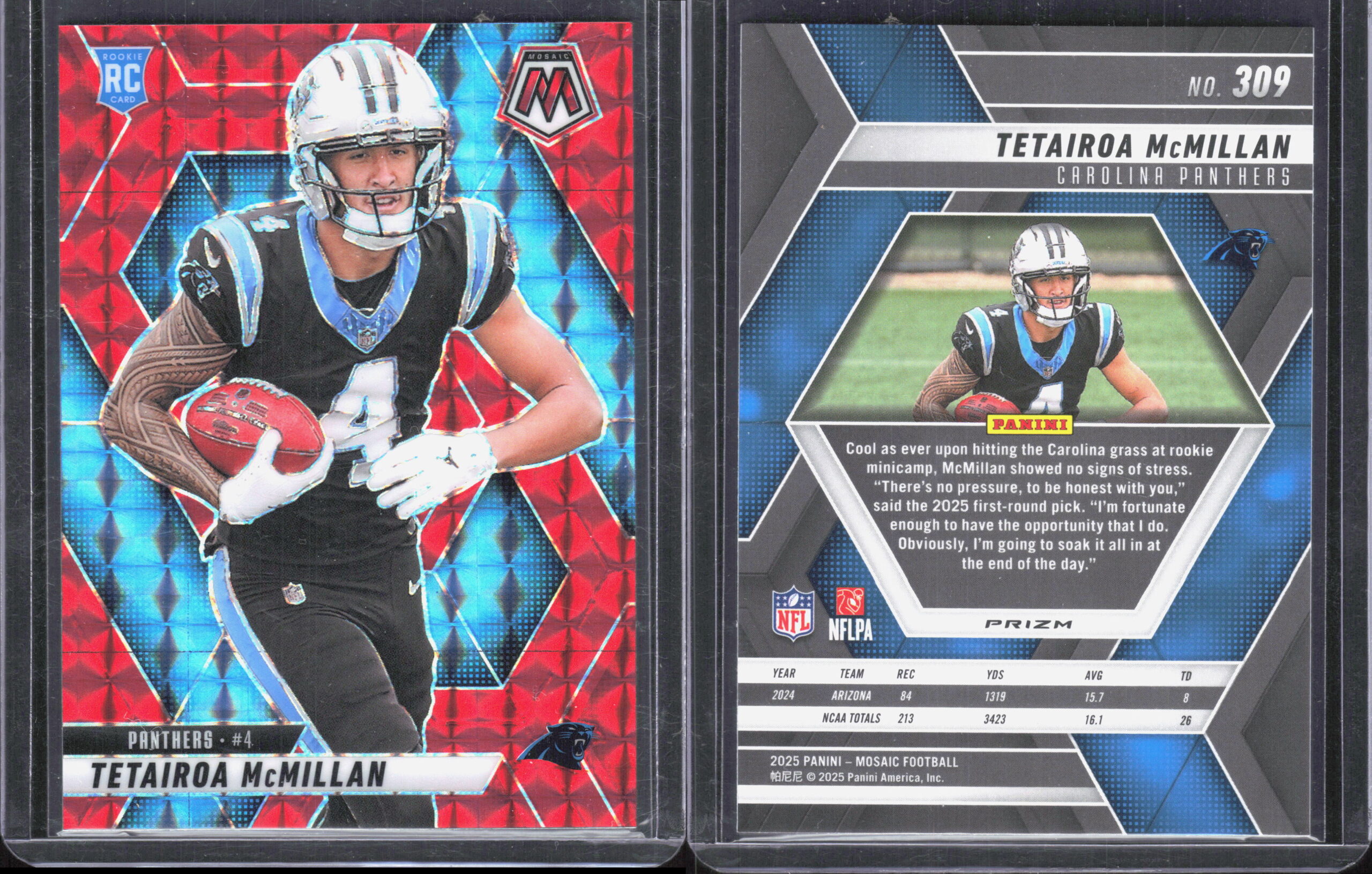 Tetairoa McMillan 2025 Panini Mosaic