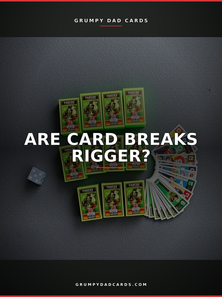 Featured image for "Are Card Breaks Rigger?" - Grumpy Dad Cards