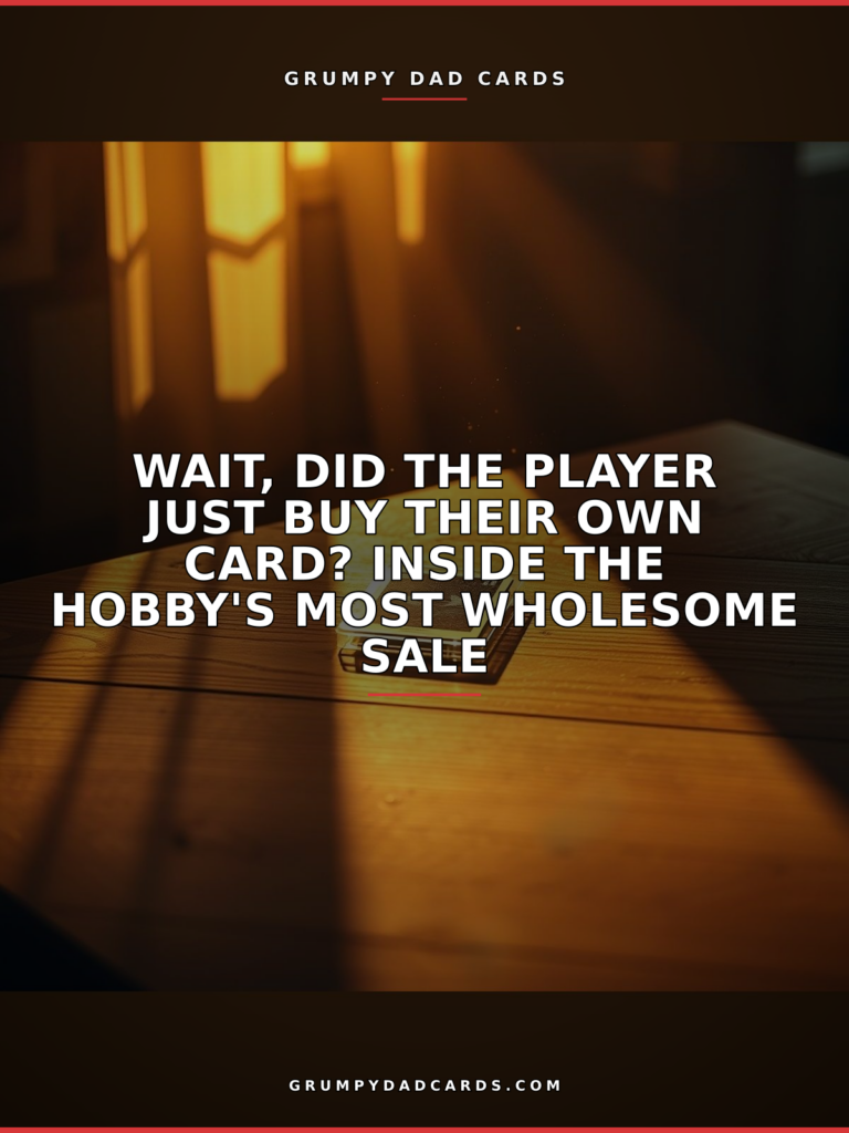Featured image for "Wait, Did the Player Just Buy Their Own Card? Inside the Hobby's Most Wholesome Sale" - Grumpy Dad Cards