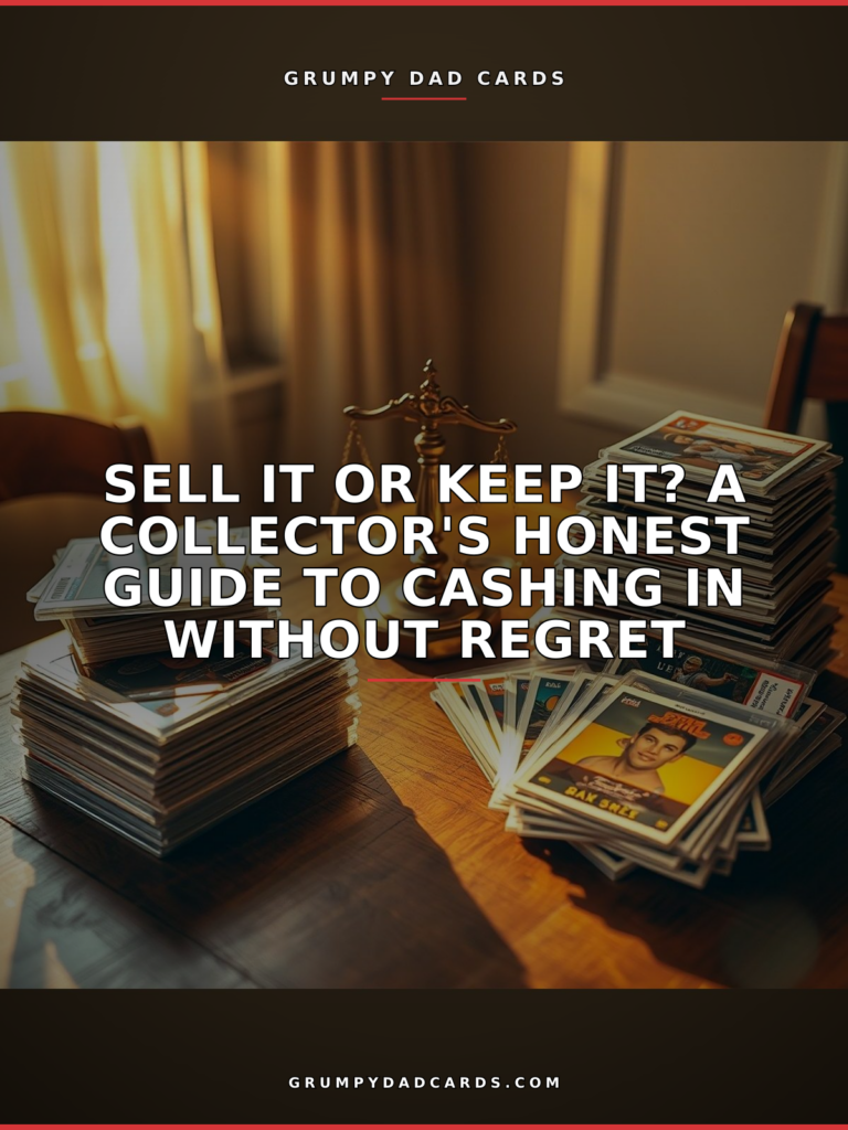 Featured image for "Sell It or Keep It? A Collector's Honest Guide to Cashing In Without Regret" - Grumpy Dad Cards