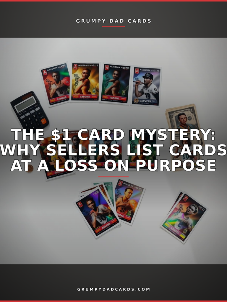 Featured image for "The $1 Card Mystery: Why Sellers List Cards at a Loss on Purpose" - Grumpy Dad Cards