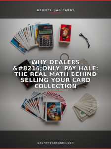 Featured image for "Why Dealers ‘Only' Pay Half: The Real Math Behind Selling Your Card Collection" - Grumpy Dad Cards