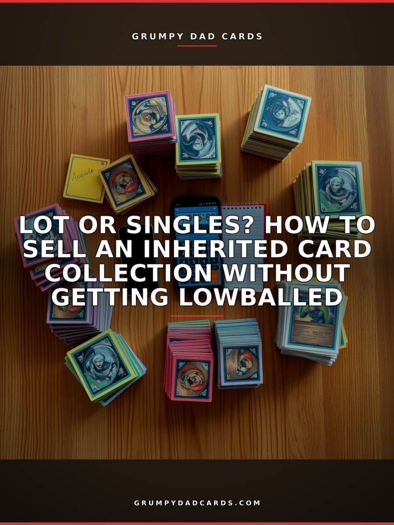 Featured image for "Lot or Singles? How to Sell an Inherited Card Collection Without Getting Lowballed" - Grumpy Dad Cards