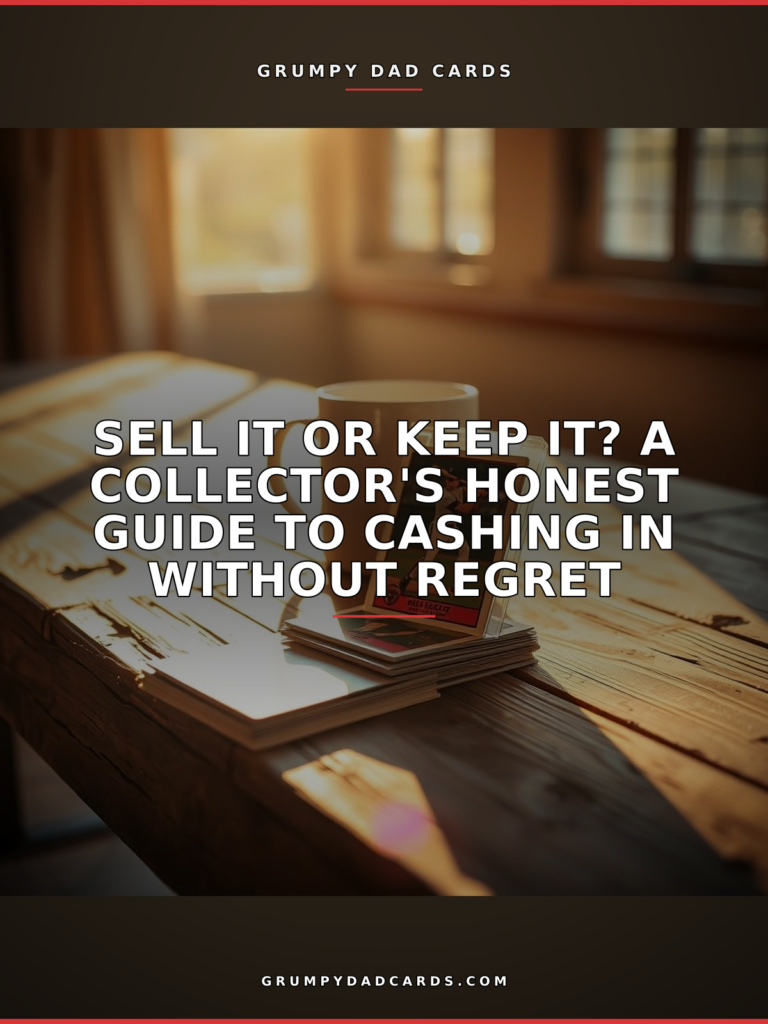 Featured image for "Sell It or Keep It? A Collector's Honest Guide to Cashing In Without Regret" - Grumpy Dad Cards